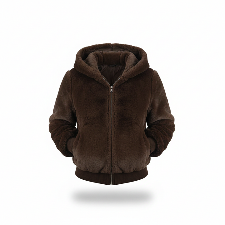 Fluffy Vest Met Capuchon - Christina