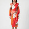 Wikkelstijl Midi Jurk Met Gedurfde Print