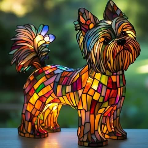 Lichtgevend Beeld – Artistieke LED Nachtlamp met Hondenrassen Motief