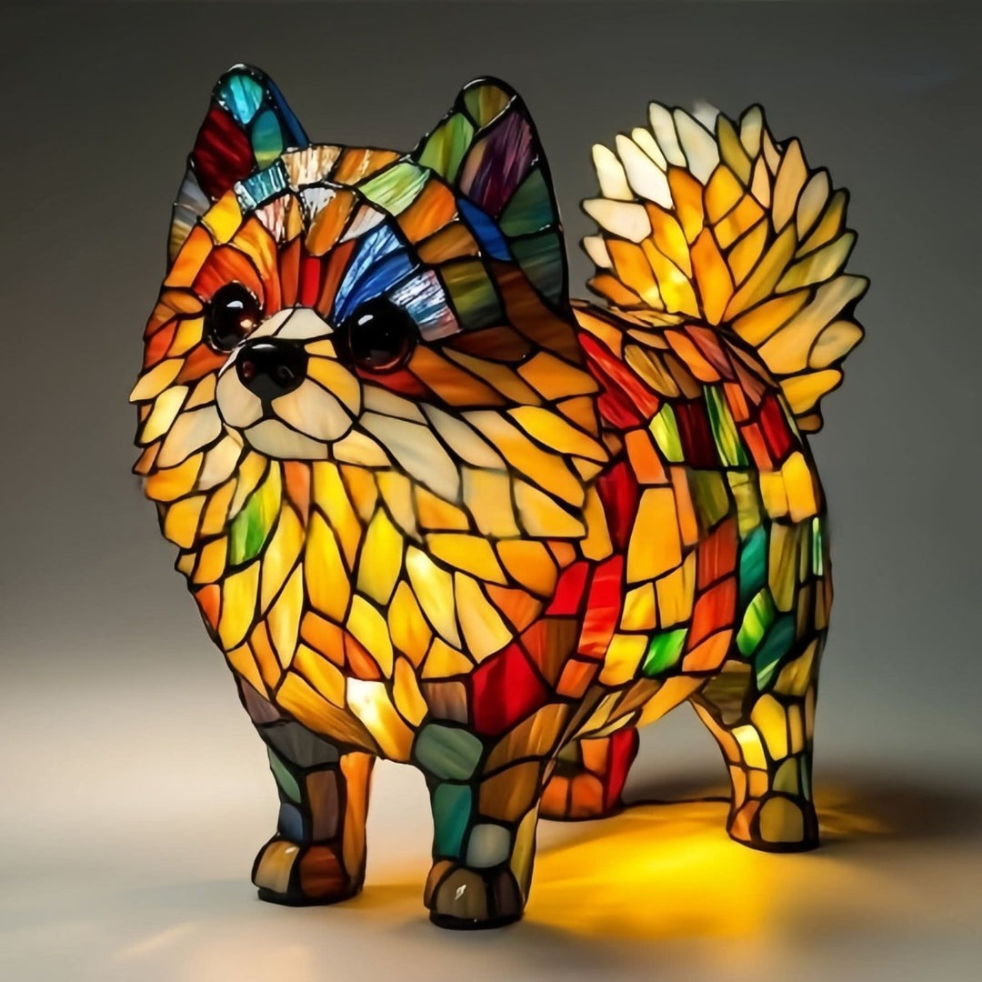 Lichtgevend Beeld – Artistieke LED Nachtlamp met Hondenrassen Motief