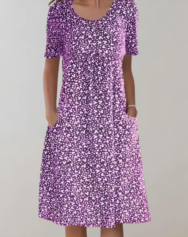 Lichtgewicht V-hals Comfortabel jurk voor dames