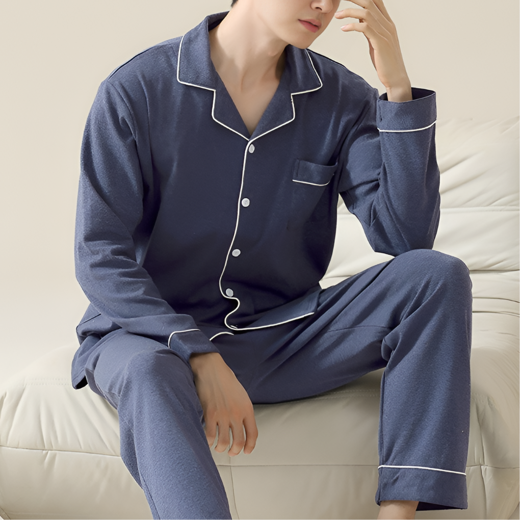 Comfortabele katoenen pyjama voor heren
