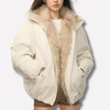 Luxe winterparka met imitatiebont