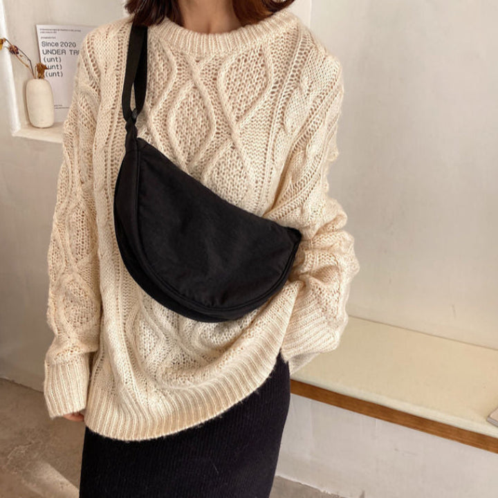 Ruime Nylon Schoudertas voor Dames