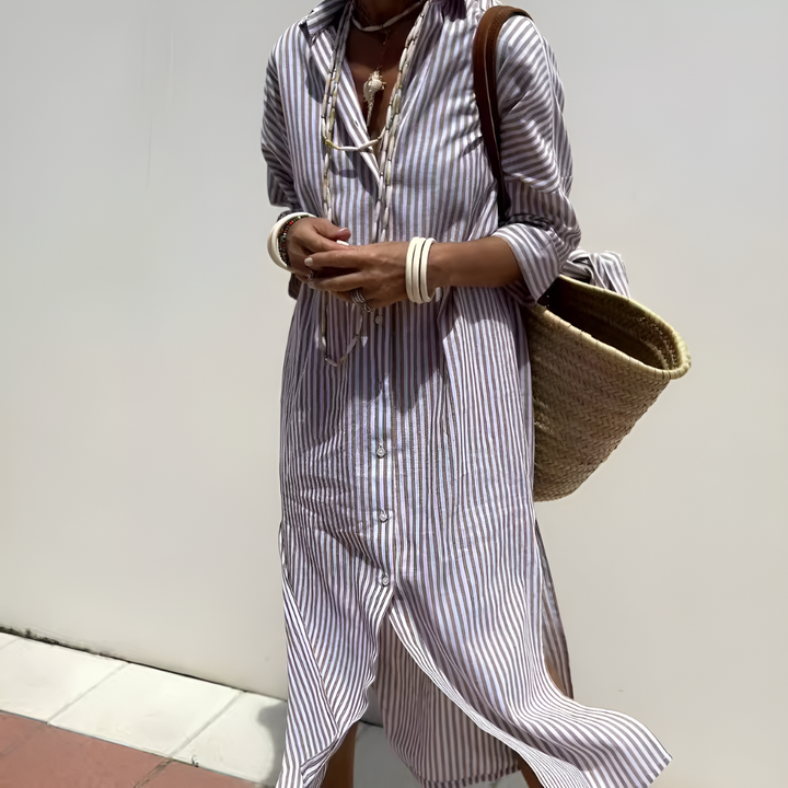 Elegante damesjurk met lange mouwen