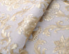 Luxe 3D Damast Behangdecoratie met Gouden Textuur