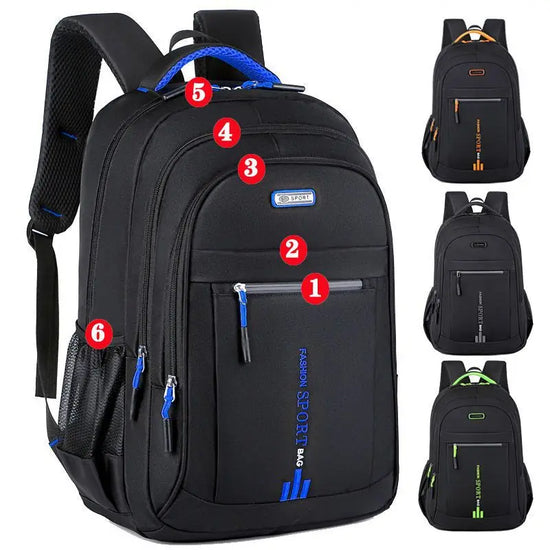 GeorgeGear - Comfortabel Oxford Waterdichte Rugzak Meerdere Vakken