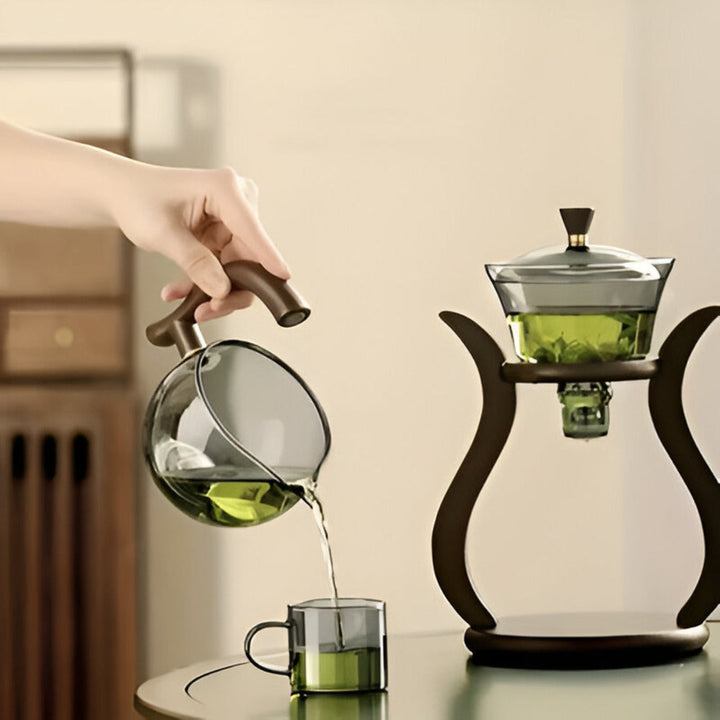 Ambachtelijke Theepottenset - Unieke Druppelvrije Theepot met Magnetische Schenker, Theefilter en Ergonomisch Handvat