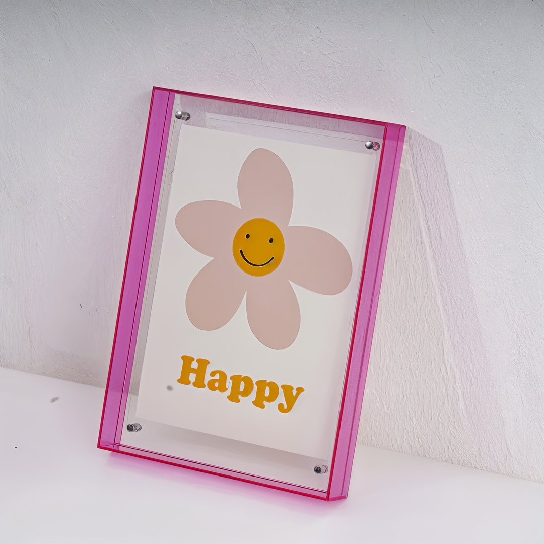 VividAcryl – Neon Acryl Fotolijsten in Jaren 80 Stijl