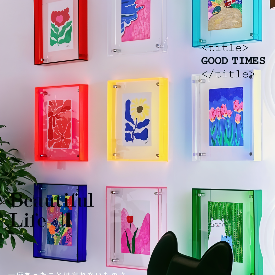 VividAcryl – Neon Acryl Fotolijsten in Jaren 80 Stijl