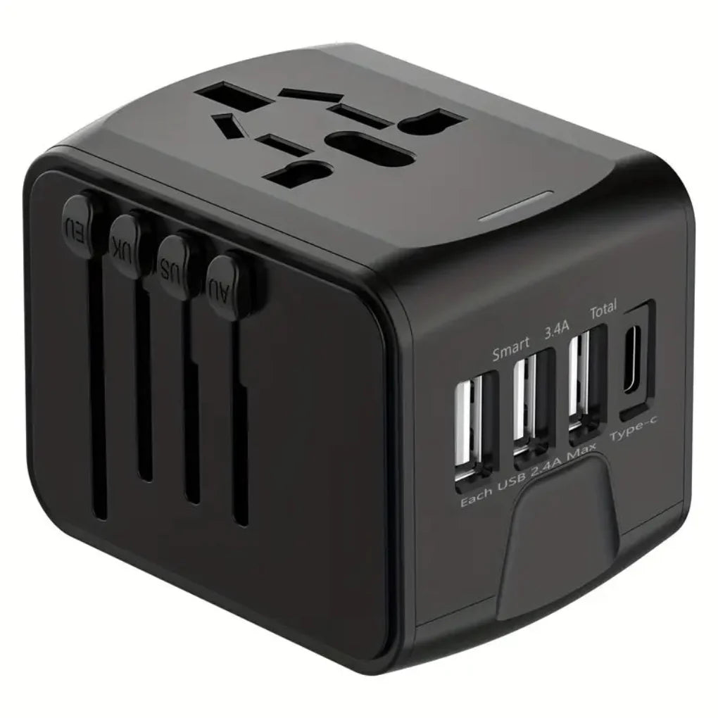 Internationale reisstekkeradapter Compact, veilig en snel opladen voor wereldwijd gebruik