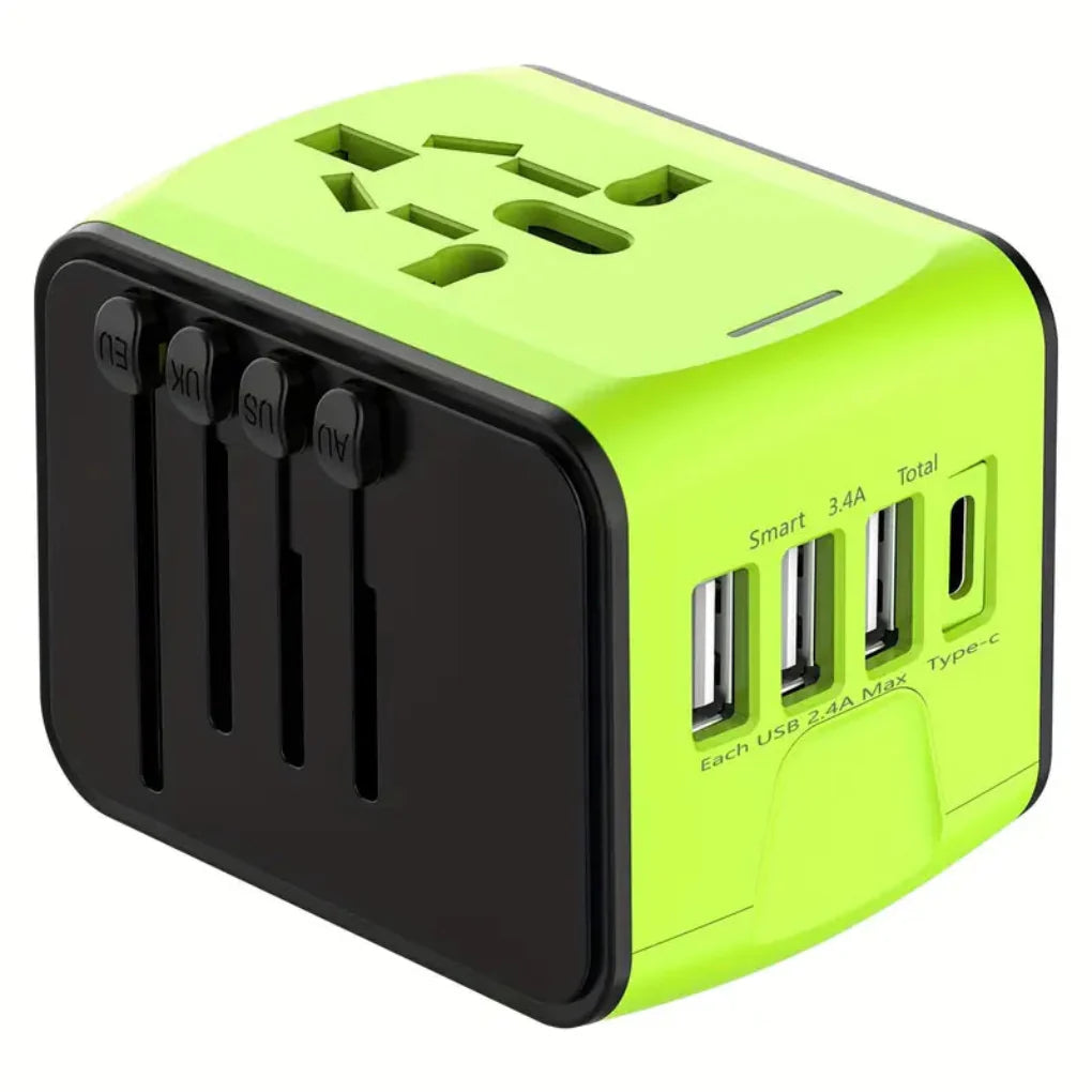 Internationale reisstekkeradapter Compact, veilig en snel opladen voor wereldwijd gebruik