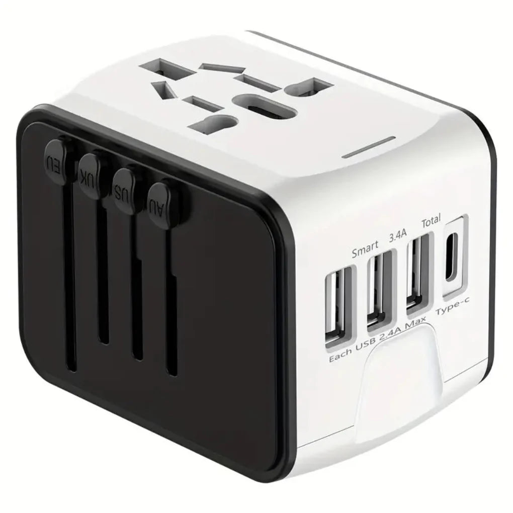 Internationale reisstekkeradapter Compact, veilig en snel opladen voor wereldwijd gebruik