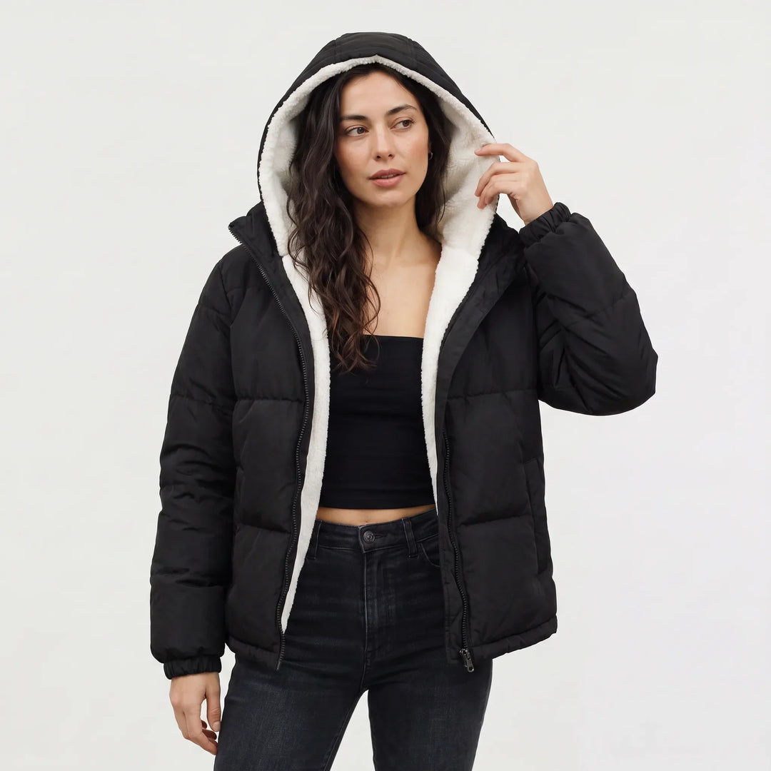 Dames Winterjas met Capuchon en Fleece Voering