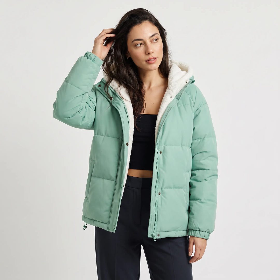 Dames Winterjas met Capuchon en Fleece Voering
