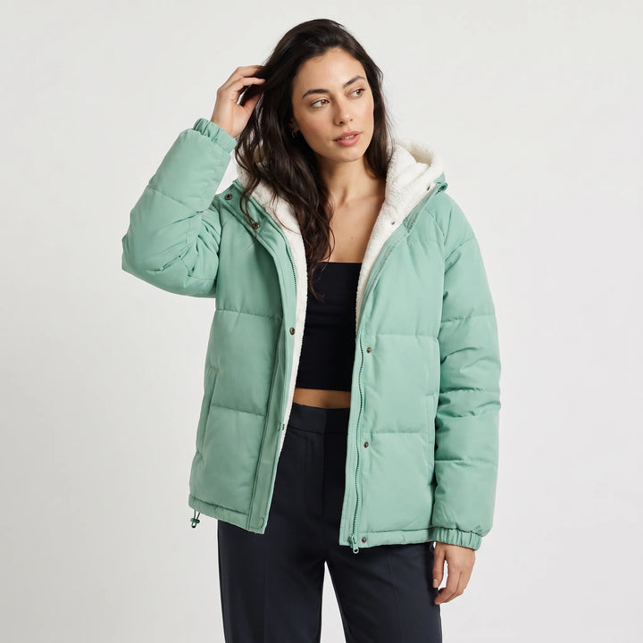 Dames Winterjas met Capuchon en Fleece Voering