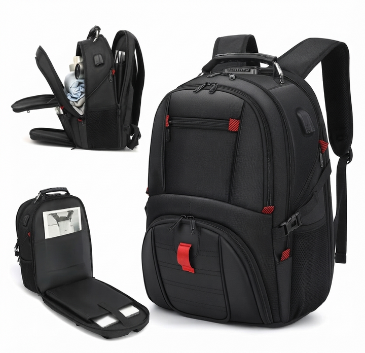 Waterdichte Antidiefstal Laptoprugzak voor Reizen met USB-poort – 45 cm