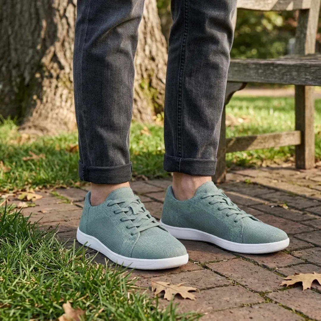 Unisex barefoot-sneaker met brede neusbox en ademend mesh