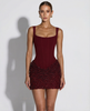 Dames Mini Jurk met Corset Bodice en Glitter Rokdeel