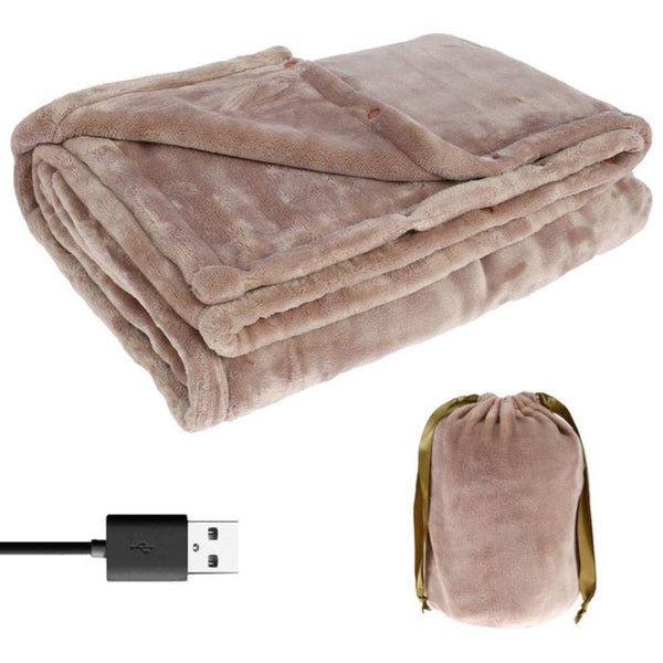 Grote USB-warmtedeken van zachte flanel voor twee