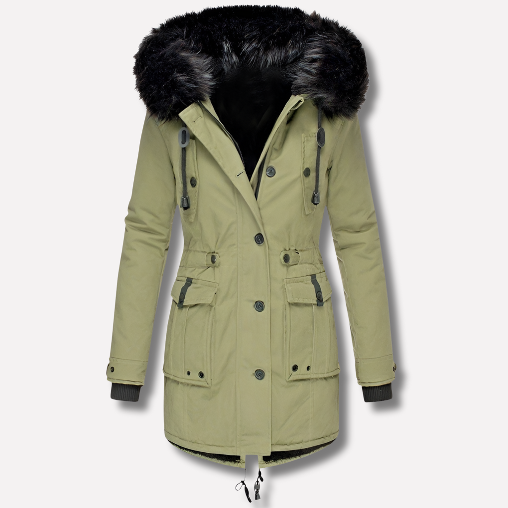Dames Parka Jas met Kap en Flapzakken