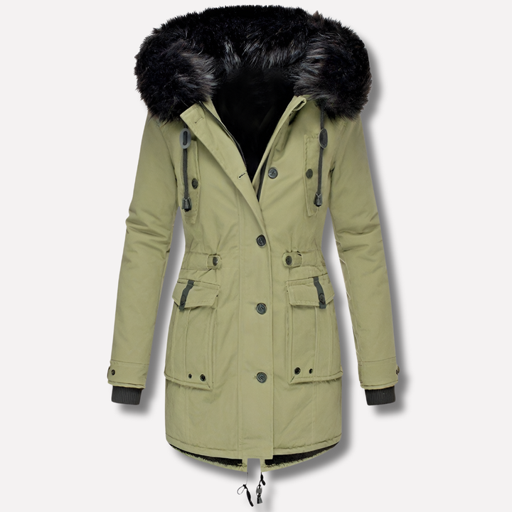 Dames Parka Jas met Kap en Flapzakken