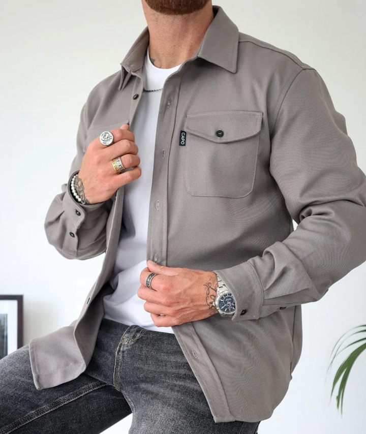 Heren Casual Shirt Jacket voor Herfst & Winter