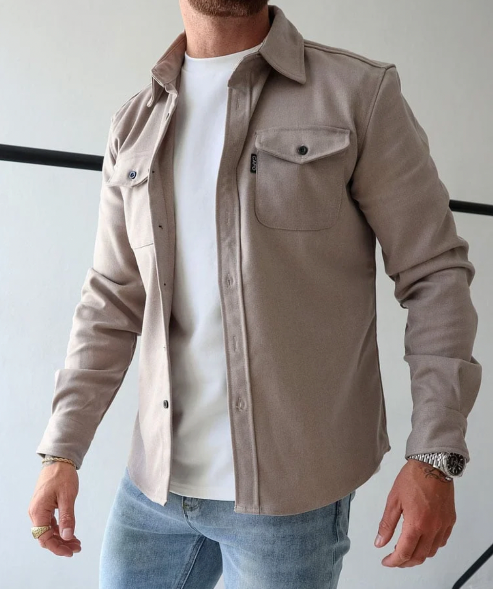 Heren Casual Shirt Jacket voor Herfst & Winter