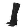 Kniehoge stretchlaars met blokhak - Camille