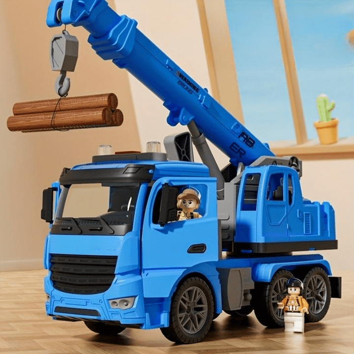 BuildPlay Speelgoedkraan – Bouwvoertuig met Licht, Geluid en Beweegbare Kraanarm (vanaf 3 jaar)
