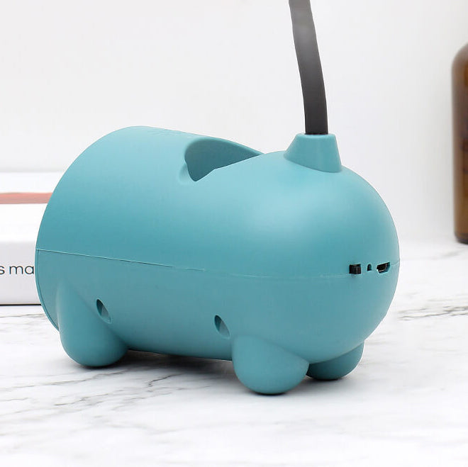 Konijn-LED-bureaulamp met pennenhouder – aanraakbediening & USB-opladen voor meisjes