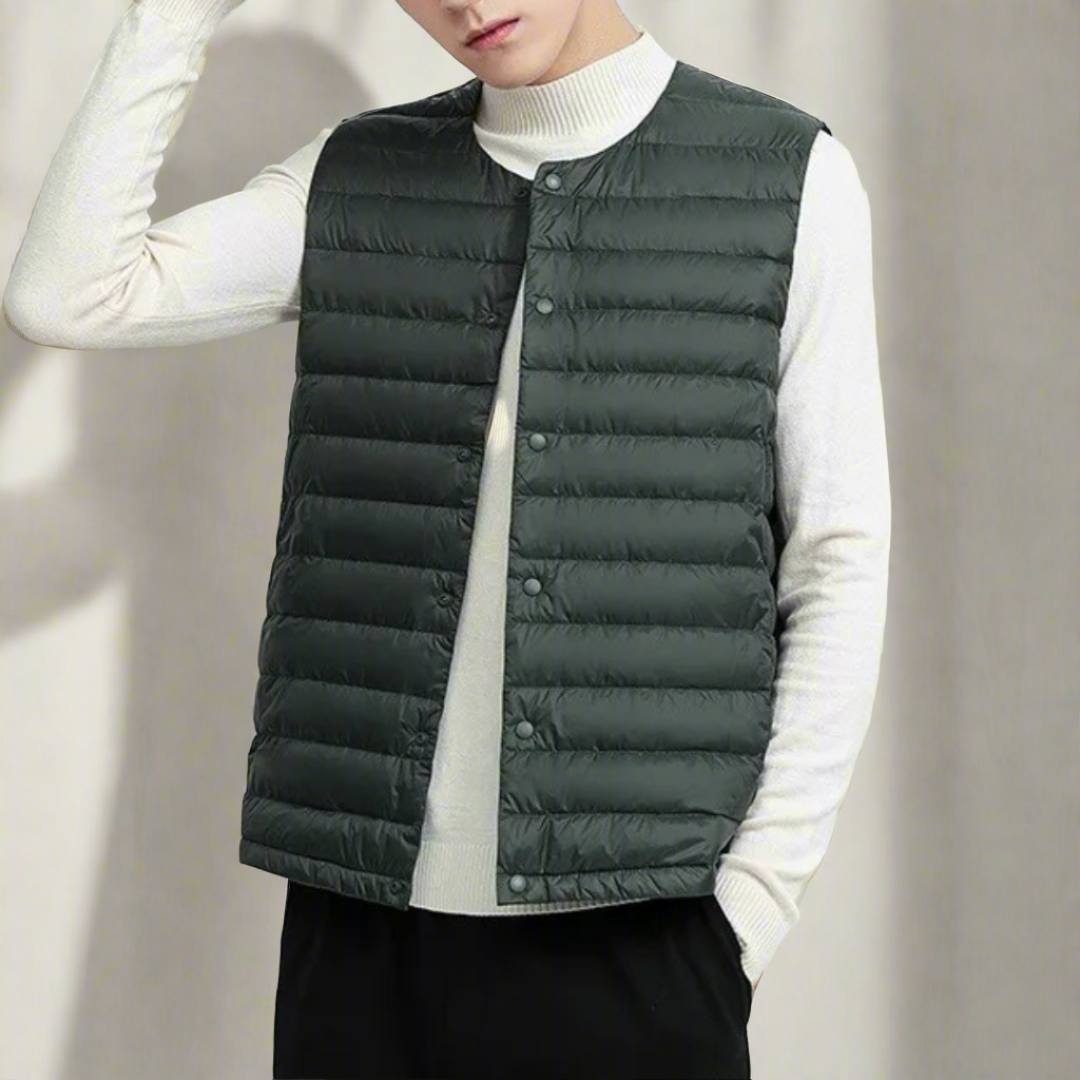 Comfortabel Lichte Gewatteerde Bodywarmer Voor Heren - George