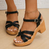 Elegante dames sandalen met brede hak