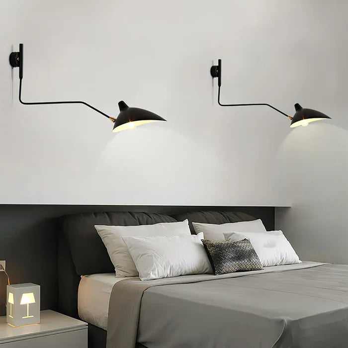 Verstelbare Wandlamp met Dubbele Arm voor Lees- en Accentverlichting