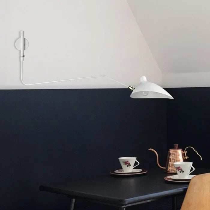 Verstelbare Wandlamp met Dubbele Arm voor Lees- en Accentverlichting