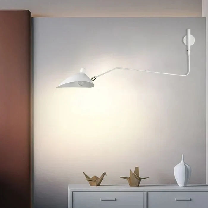 Verstelbare Wandlamp met Dubbele Arm voor Lees- en Accentverlichting