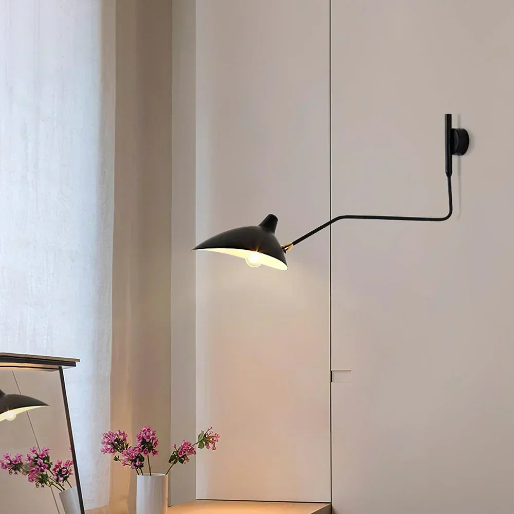 Verstelbare Wandlamp met Dubbele Arm voor Lees- en Accentverlichting