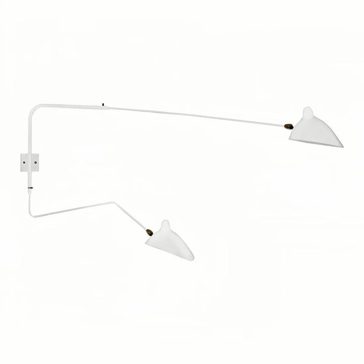 Verstelbare Wandlamp met Dubbele Arm voor Lees- en Accentverlichting