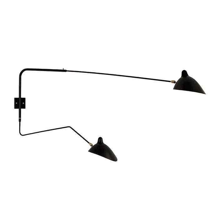 Verstelbare Wandlamp met Dubbele Arm voor Lees- en Accentverlichting