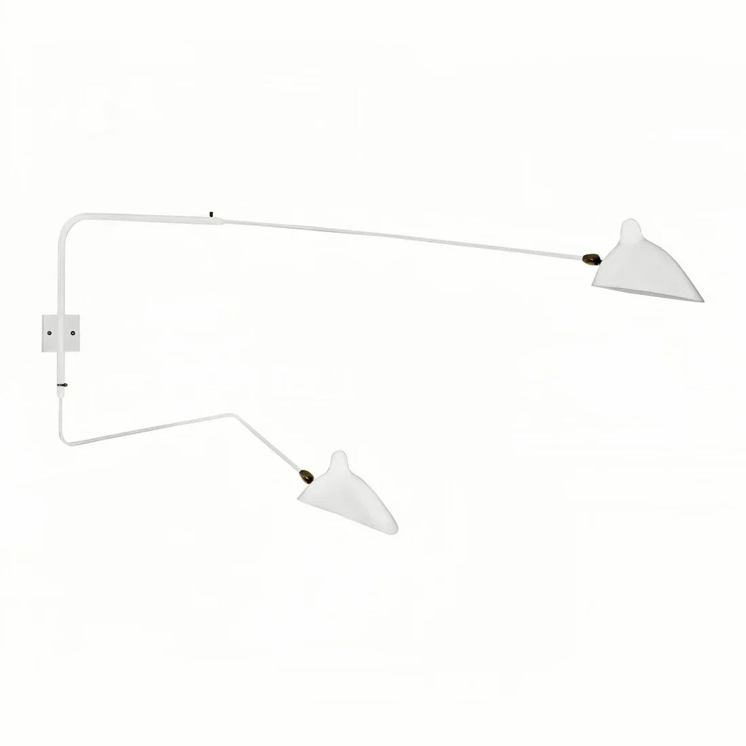Verstelbare Wandlamp met Dubbele Arm voor Lees- en Accentverlichting