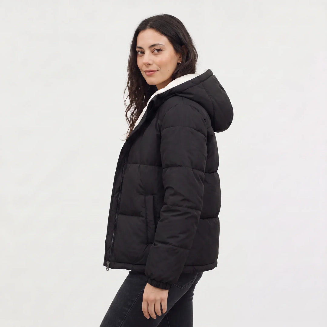 Dames Winterjas met Capuchon en Fleece Voering