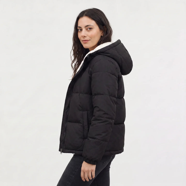 Dames Winterjas met Capuchon en Fleece Voering