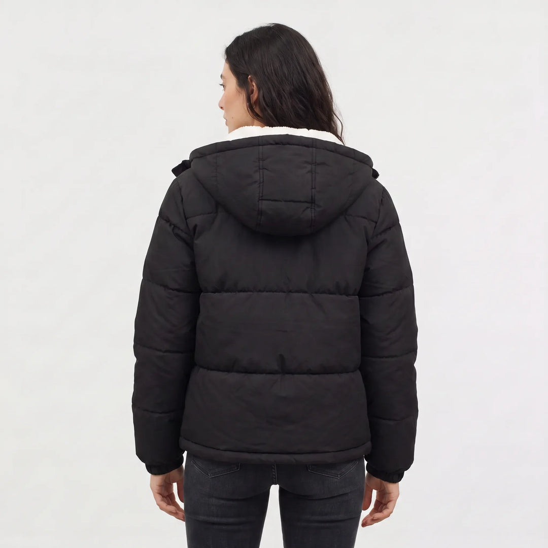 Dames Winterjas met Capuchon en Fleece Voering