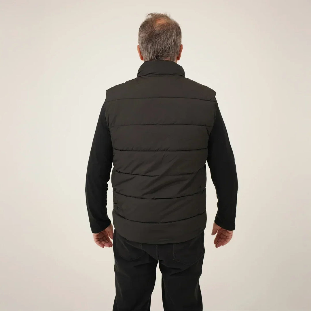 Verwarmde bodywarmer heren met drie warmtestanden