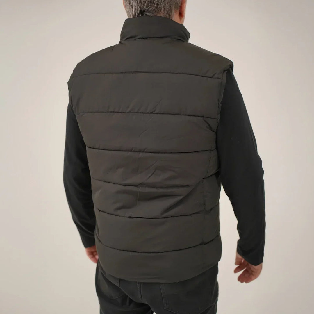 Verwarmde bodywarmer heren met drie warmtestanden