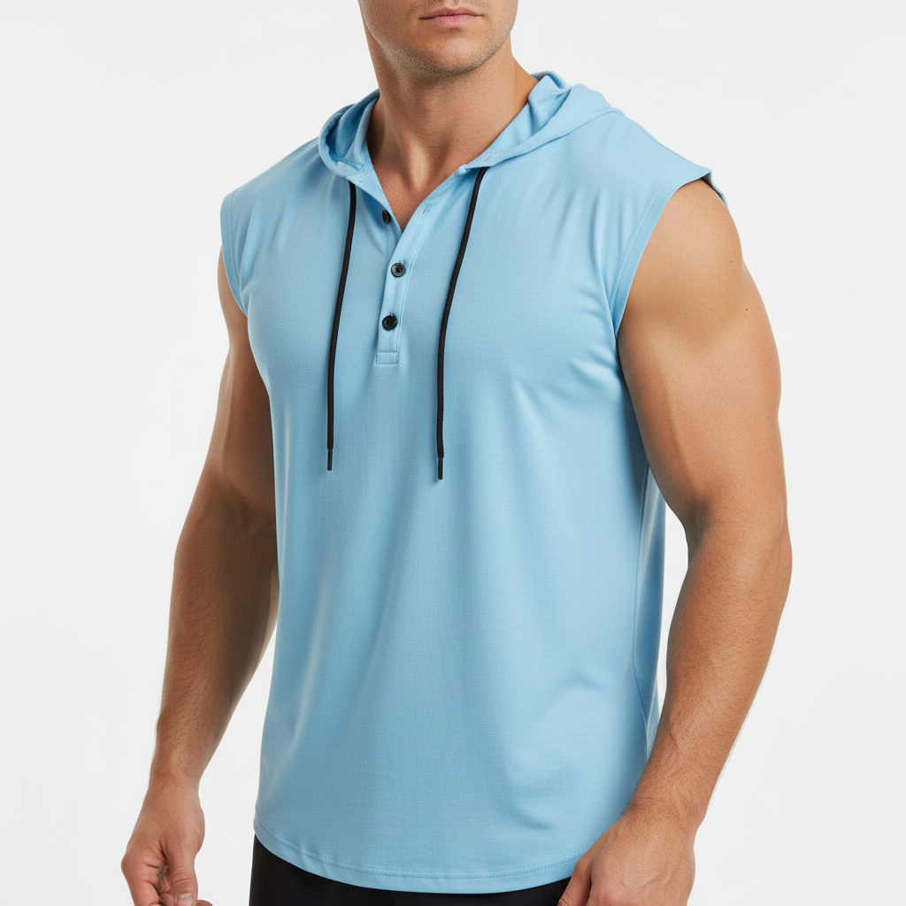 Mouwloze Henley-tanktop - AeroVibe