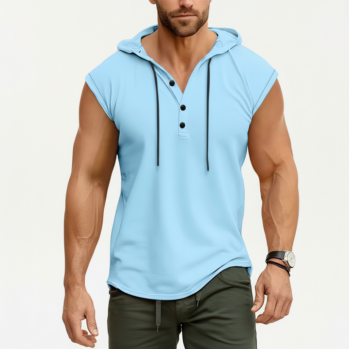 Mouwloze Henley-tanktop - AeroVibe