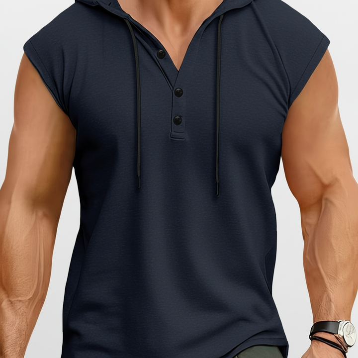 Mouwloze Henley-tanktop - AeroVibe
