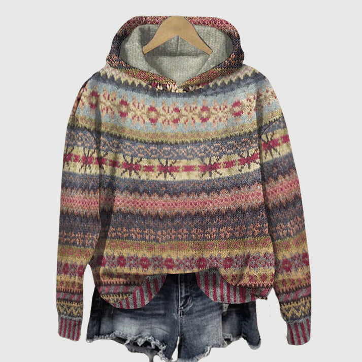 Dames Vintage Fair Isle Hoody