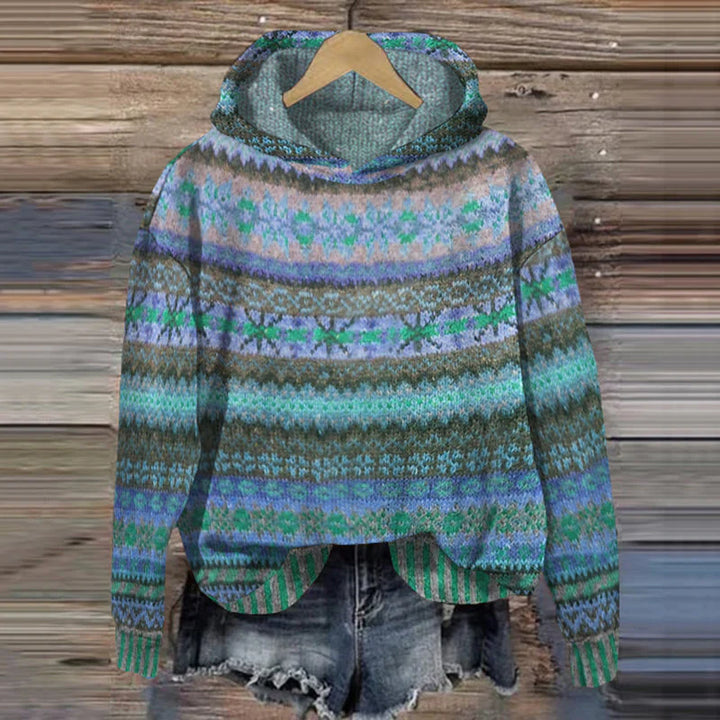 Dames Vintage Fair Isle Hoody